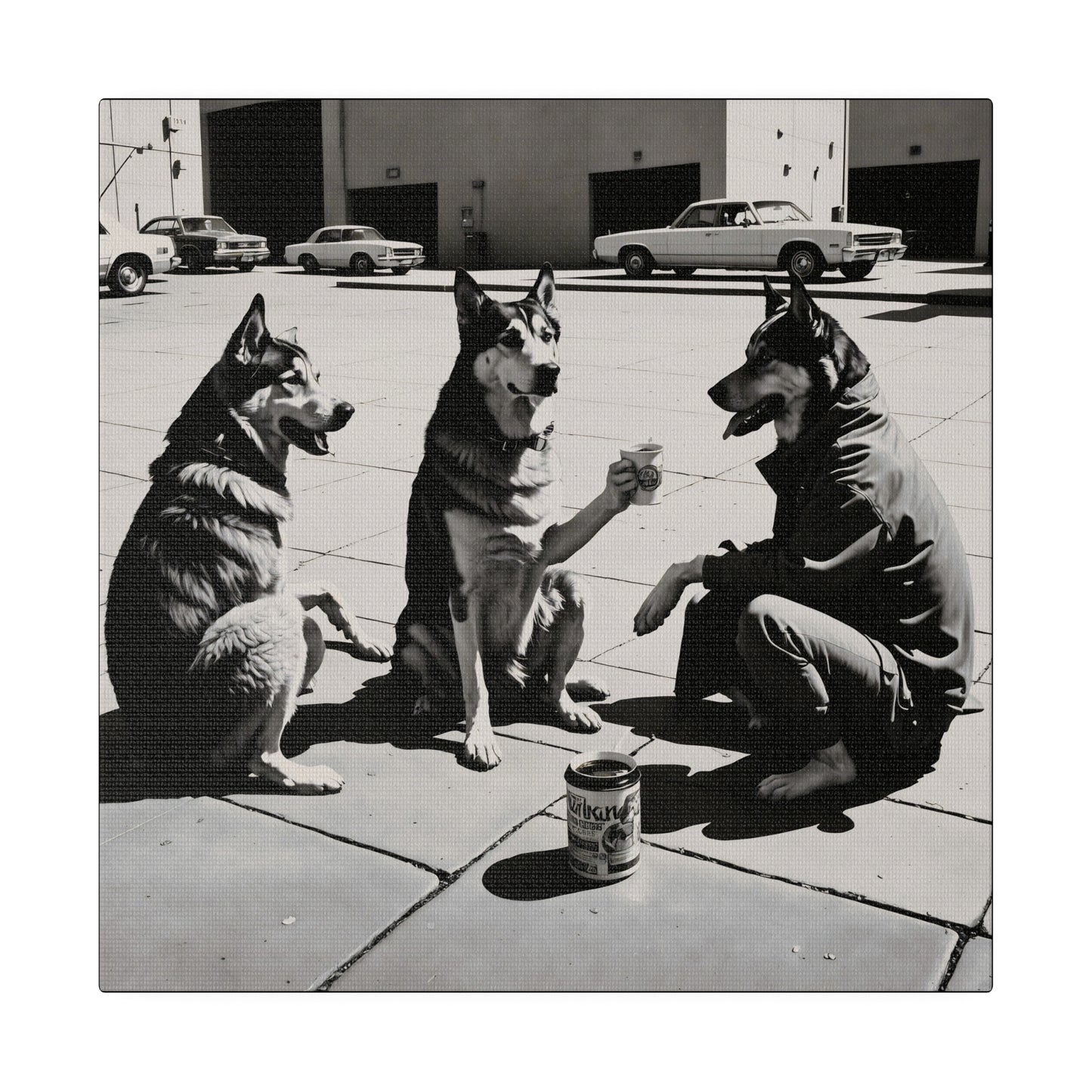 Husky Treff Canvas Print