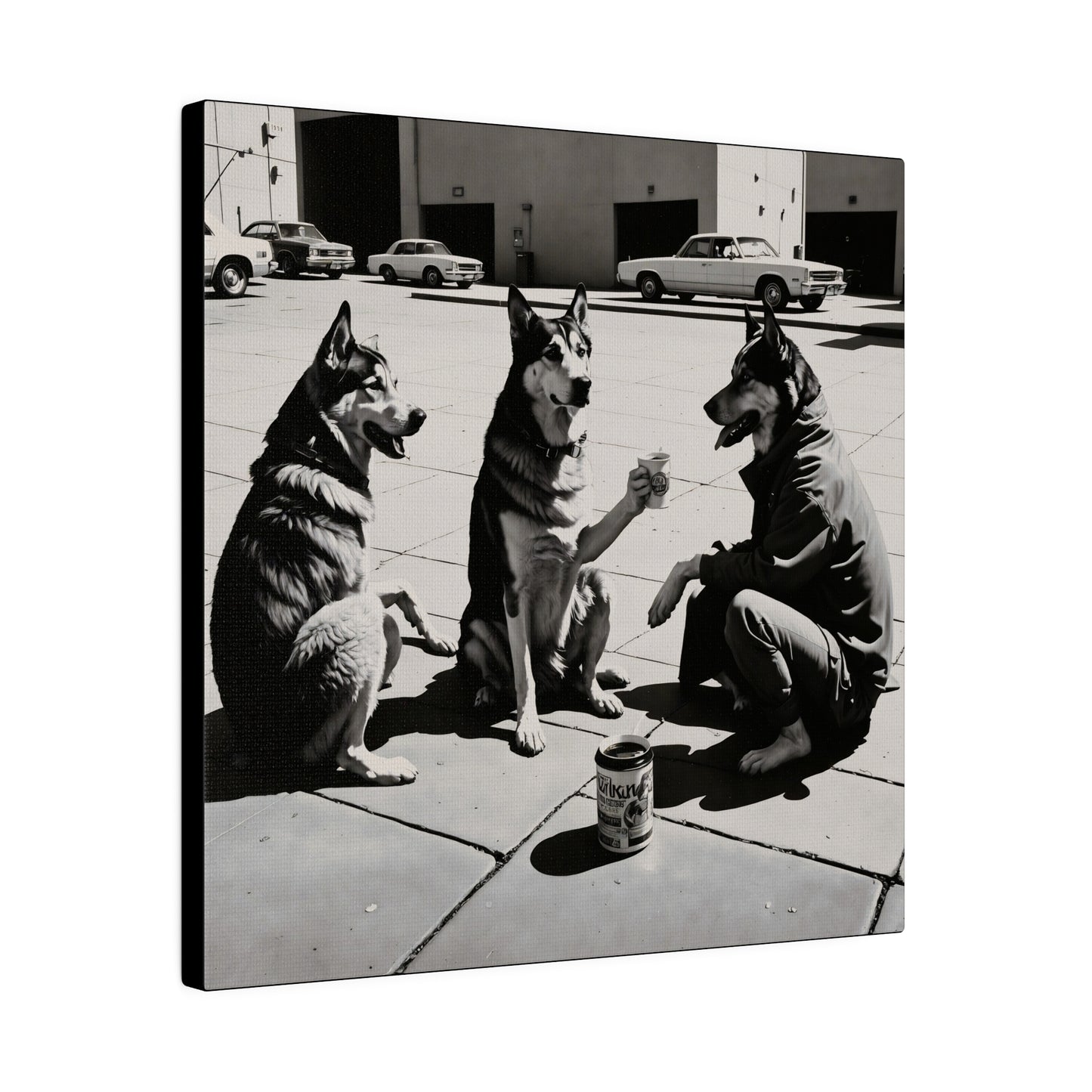 Husky Treff Canvas Print