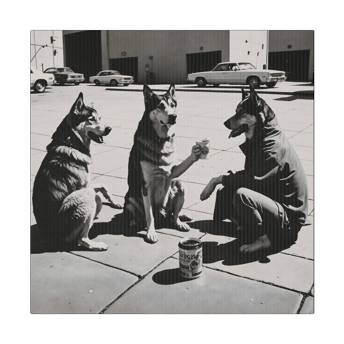 Husky Treff Canvas Print