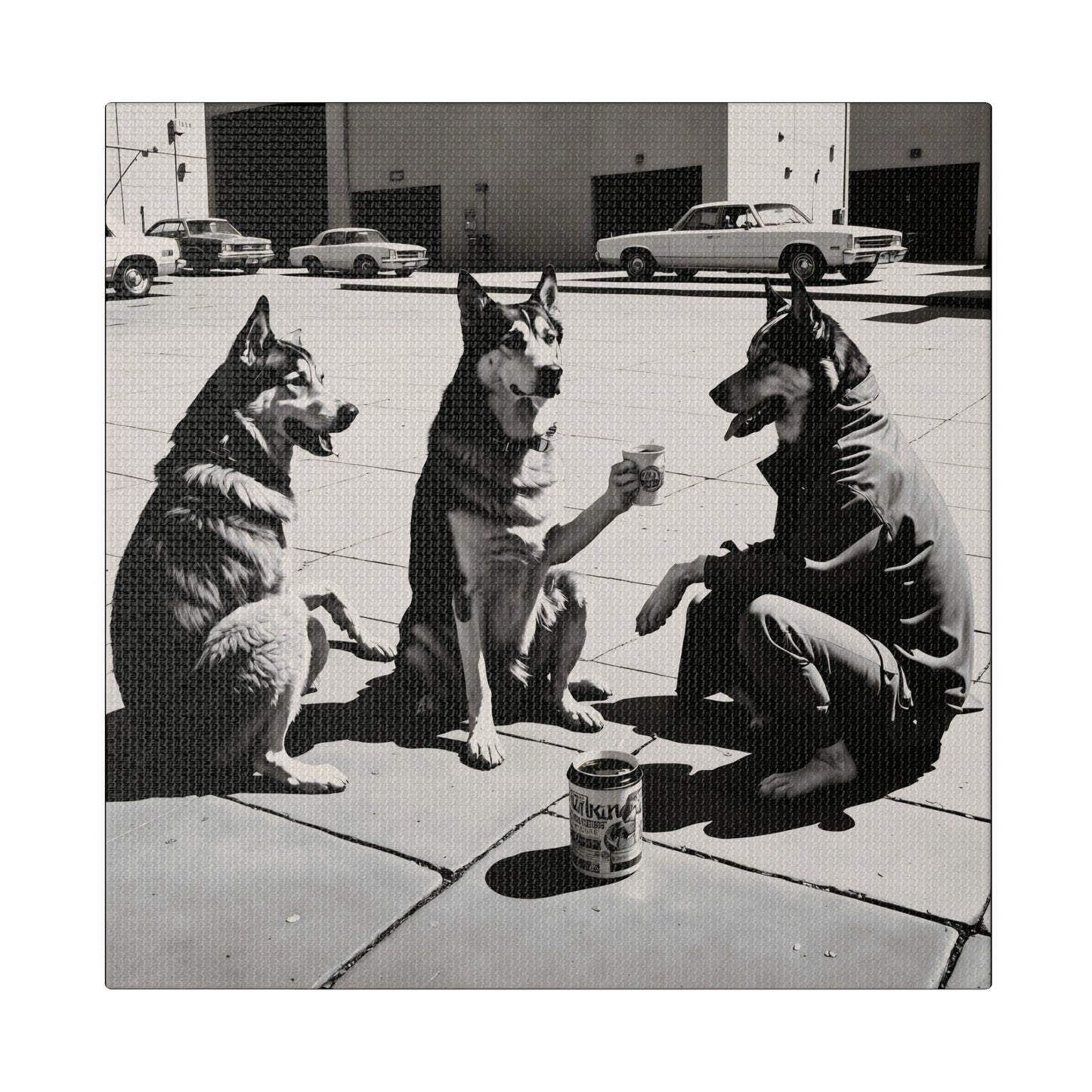 Husky Treff Canvas Print