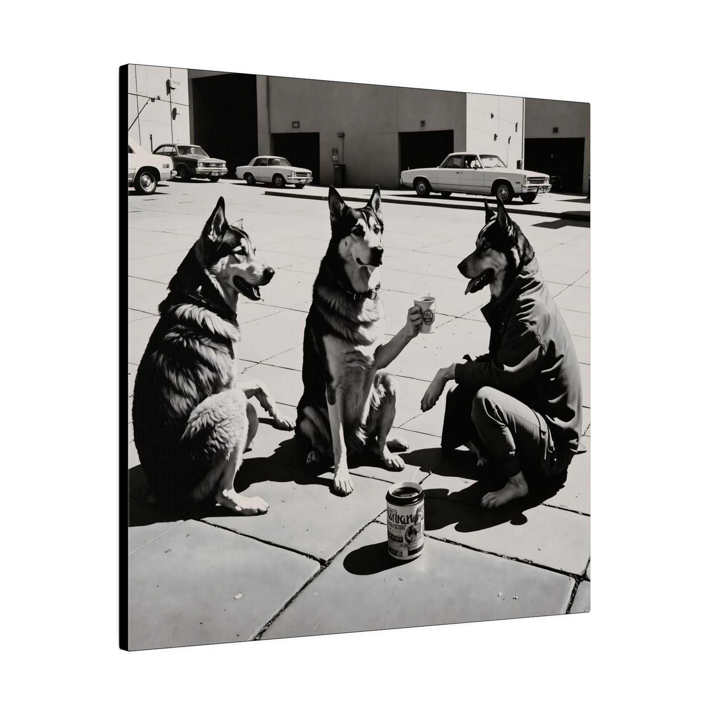 Husky Treff Canvas Print