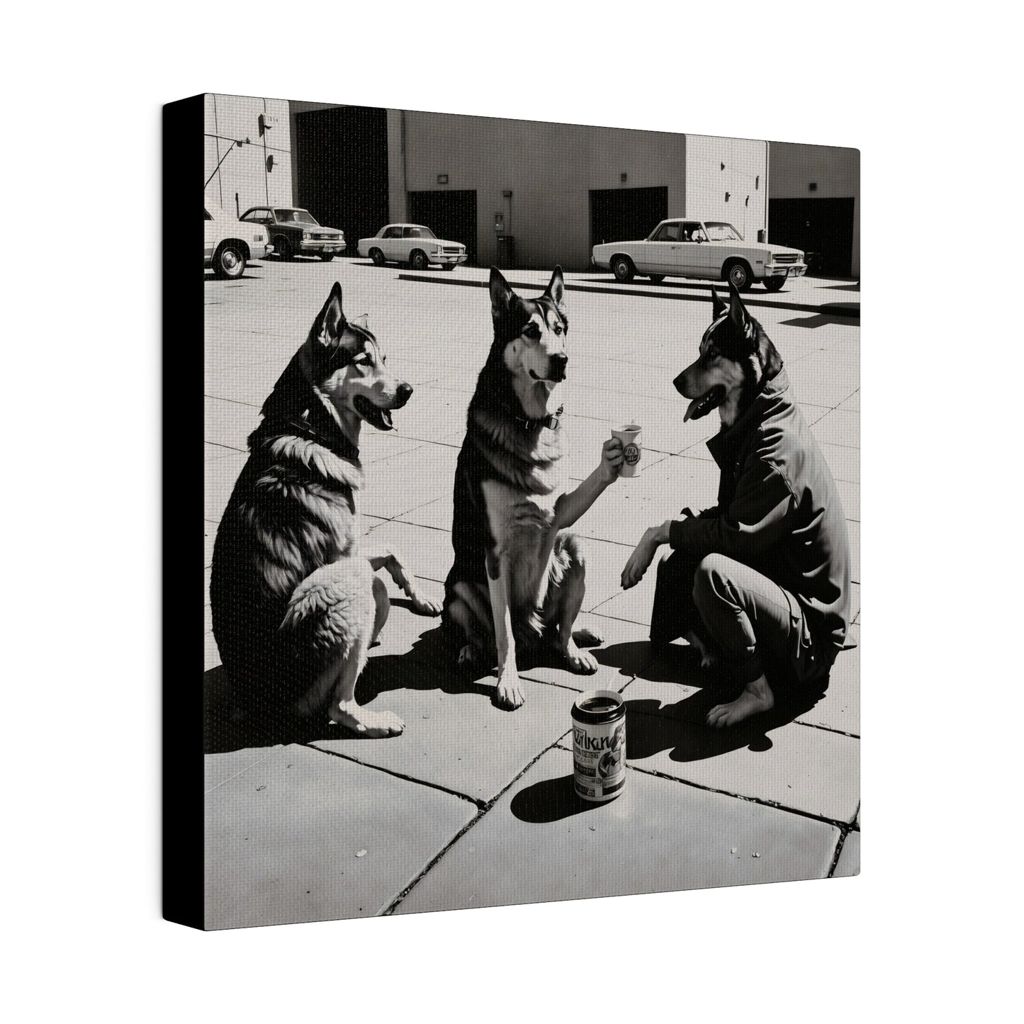 Husky Treff Canvas Print