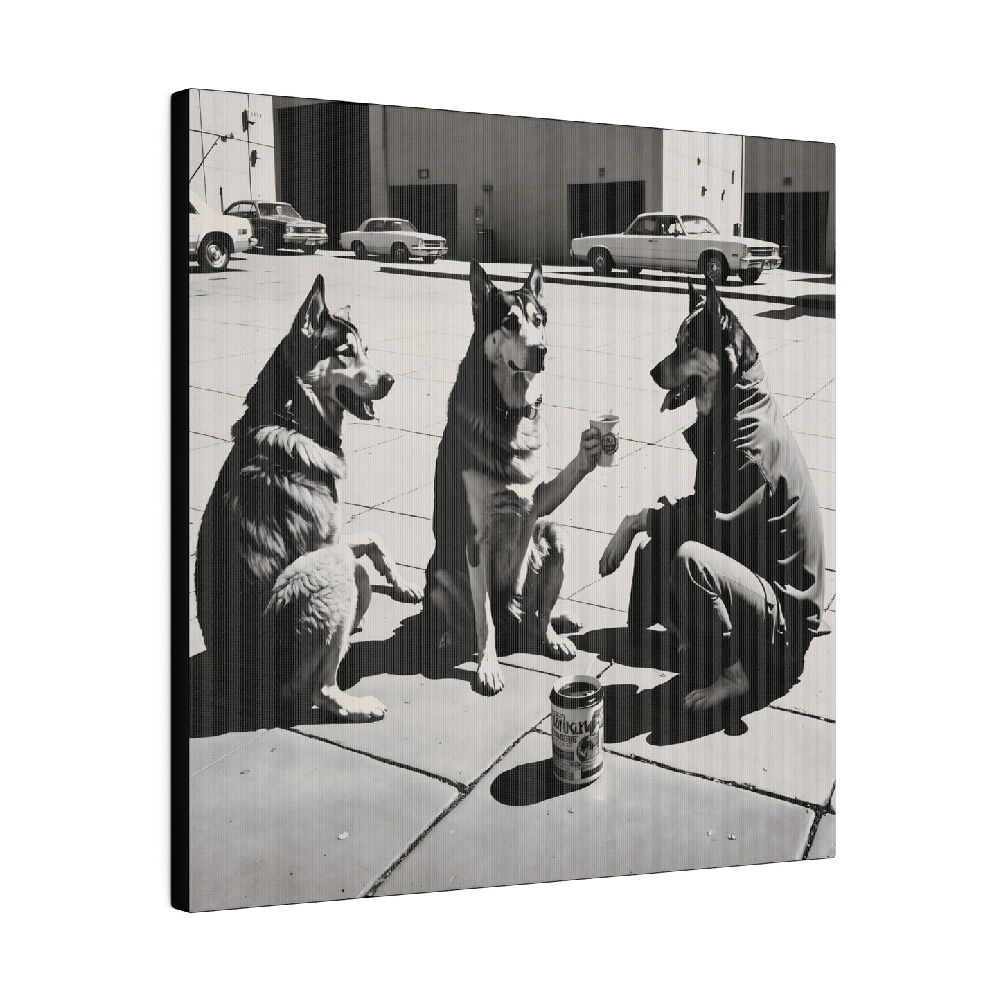 Husky Treff Canvas Print