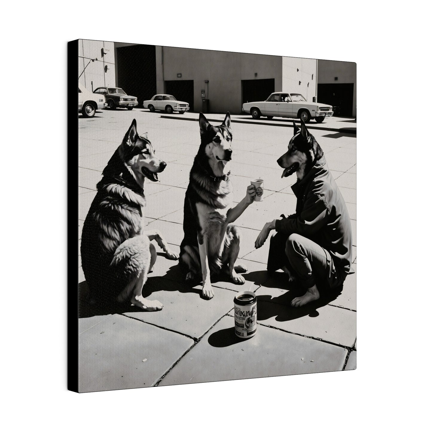 Husky Treff Canvas Print